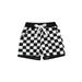 Canrulo Toddler Baby Boy Cotton Shorts Summer Plaid Print Jogger Active Shorts Elastic Waist Beach Sports Shorts Black 6-12 Months