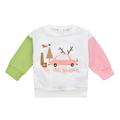 Quealent Girls Childrenscostume Female Big Kid Boys Sweat Shirt Children s Christmas Colours Long Sleeved Casual Jumper Of The Girls Scary (White 3-4 Years)
