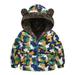 Elainilye Fashion Kids Fleece Hoodie Full Zip Hooded Fleece Jacket Winter Thick Casual Keep Warm Hooded Coat Jacket For Boys and Girls Green