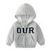 Toddler Boys Girls Jacket Child Kids Baby Letter Patchwork Long Sleeve Coats Outwear Outfits Clothes Size 3-4T