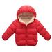 KDFJPTH Winter Coats For Toddler Kids Child Baby Boys Girls Solid Hooded Jacket Thick Warm Outerwear Outfits Clothes