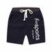 Elainilye Fashion Boys Sweatpants Summer Casual Sports Shorts Capris Boys Alphabet Printed Sweatpants With Pocket 2-11 Years Blue