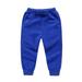 Elainilye Fashion Toddler Boys Girls Sweatpants Candy Color Kids Sports Pants Casual Outer Wear Leggings for 18-24 Months Blue