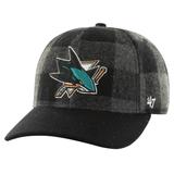 Men's '47 Gray San Jose Sharks Vessel MVP Adjustable Hat