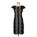 Betsey Johnson Casual Dress - Sheath: Black Jacquard Dresses - Women's Size 2