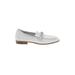 Clarks Flats: Loafers Chunky Heel Casual White Solid Shoes - Women's Size 9 1/2 - Almond Toe