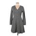 Madewell Casual Dress - Sweater Dress: Gray Marled Dresses - Women's Size Medium