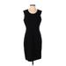 Calvin Klein Casual Dress - Sheath Scoop Neck Sleeveless: Black Solid Dresses - Women's Size 4