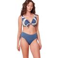 Bügel-Bikini-Top TRIUMPH "Summer Allure W" Gr. 40, Cup D, blau (blue combination) Damen Bikini-Oberteile Ocean Blue