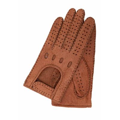 Lederhandschuhe GRETCHEN "Womens Peccary Driving Gloves", Damen, Gr. 7,5, braun (bronzefarben), 100% Leder, unifarben, k