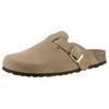 Clog ANISTON SHOES, Damen, Gr. 42, beige, Veloursleder, unifarben, klassisch, Schuhe Clog Schlappen, Hausschuh, Sommerschuh, mit ergonomischem Fußbett - NEUE KOLLEKTION