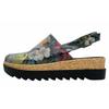 Sandale DOGO "Akita Fly Anywhere Damen Sandalen/ Sandaletten / Female", Damen, Gr. 37, Normalschaft, bunt (mehrfarbig), Lederimitat, casual, Schuhe Sommerschuh Clog, Vegan
