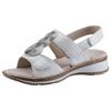 Sandale ARA "HAWAII", Damen, Gr. 41, weiß, Veloursleder, metallic, klassisch, Schuhe, Sommerschuh, Sandalette, Keilabsatz, in Bequemweite G (= weit)