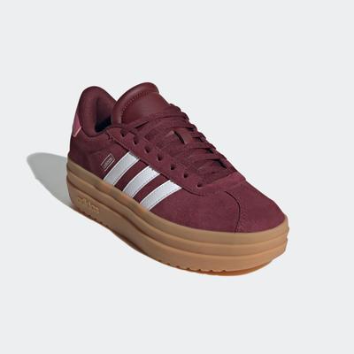 Sneaker ADIDAS SPORTSWEAR "VL COURT BOLD LIFESTYLE KIDS", Gr. 38, rot (shadow rot, cloud weiß, pink fusion), Leder, Synt