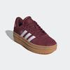 Plateausneaker ADIDAS SPORTSWEAR "VL COURT BOLD LIFESTYLE KIDS", Gr. 39, rot (shadow rot, cloud weiß, pink fusion), Leder, Synthetik, sportlich, Schuhe, Design auf den Spuren des adidas Gazelle Bold