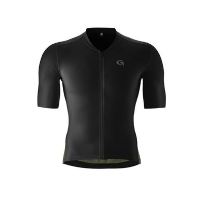 Radtrikot GONSO "SITIVO TRIKOT M" Gr. XL, schwarz Herren Trikots Radshirt kurzarm, atmungsaktives Fahrradtrikot mit Rückentasche