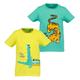 Kurzarmshirt BLUE SEVEN "kl Kn T-Shirt, RH - 2er Pack" Gr. 104, gelb, lagune Jungen Shirts T-Shirts