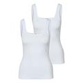 Tanktop HUGO UNDERWEAR "TWIN VEST" Gr. M (38), weiß (white 100) Damen Tops Unterhemden