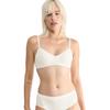 Bügelloser BH SLOGGI "GO Casual P", Damen, Gr. XL, N-Gr, weiß (silk weiß), Single Jersey, Obermaterial: 52% Baumwolle, 36% Polyester, 12% Elasthan, unifarben, casual, BHs, weiche und atmungsaktive Baumwollqualität