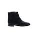 J.Crew Ankle Boots: Black Print Shoes - Women's Size 12 - Almond Toe