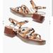 Madewell Shoes | Madewell The Lori Sandal In Snake Embossed Leather Stacked Heel Sz 6 New | Color: Brown/White | Size: 6