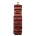 Kathie Lee Casual Dress: Burgundy Aztec or Tribal Print Dresses - Women's Size Large