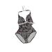 Lauren by Ralph Lauren One Piece Swimsuit: Gray Floral Swimwear - Women's Size 14