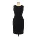 Calvin Klein Casual Dress - Party Crew Neck Sleeveless: Black Solid Dresses - Women's Size 8