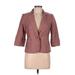 LC Lauren Conrad Blazer Jacket: Short Brown Print Jackets & Outerwear - Women's Size 6