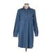 Old Navy Casual Dress - Shirtdress: Blue Dresses - Women's Size Medium