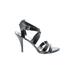 Nine West Heels: Black Solid Shoes - Women's Size 9 1/2 - Open Toe