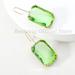 Zara Jewelry | Gold & Light Green Square Drop Earrings | Color: Gold/Green | Size: Os