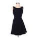 Lulus Casual Dress - A-Line Plunge Sleeveless: Black Print Dresses - Women's Size Small