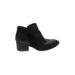 Born Ankle Boots: Black Print Shoes - Women's Size 9 - Almond Toe
