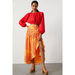 Anthropologie Skirts | Anthropologie Hutch Printed Wrap Maxi Skirt - New Xl | Color: Orange | Size: Xl