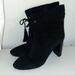 Kate Spade Shoes | Kate Spade Black Ankle Tassel Tie Suede Boots Booties 10 | Color: Black | Size: 10