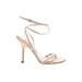Jimmy Choo Heels: Ivory Print Shoes - Women's Size 37 - Open Toe
