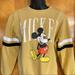 Disney Sweaters | Disney Mickey Mouse Women’s Sweatshirt. Gold & Blk Pullover Crew Neck Cotton | Color: Gold/White | Size: M