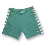 Adidas Shorts | Adidas Men's Xl Green 3-Stripe Fleece Sweat Shorts Casual Drawstring Solid | Color: Green | Size: Xl