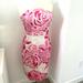 Lilly Pulitzer Dresses | Lilly Pulitzer Vintage Htf Jacquard White Gold Pink Strapless Lined Dress Sz 10 | Color: Pink/White | Size: 10