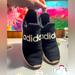 Adidas Shoes | Adidas 3.5 Girls Slip On Sneakers Cloud Foam Black And White Tennis Shoes | Color: Black/White | Size: 3.5bb