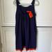 J. Crew Dresses | Crewcuts Dark Blue/Purple Dress With Orange Accents Size 5 | Color: Blue/Orange | Size: 5g