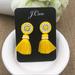 J. Crew Jewelry | Jcrew Yellow Tassel Beaded Earrings | Color: White/Yellow | Size: Os