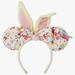 Disney Accessories | Disney Parks Reigning Rabbits Minnie Mouse Ears Headband | Color: Cream/Pink | Size: Os