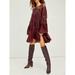 Free People Dresses | Free People Layered In Lace Swing Dress Size L Burgundy Red Boho | Color: Red | Size: L