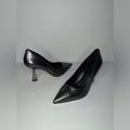 Michael Kors Shoes | $125 New Women’s Michael Kors Clara Metallic Mid Pump Shoes Heels Sz 8.5 | Color: Black/Silver | Size: 8.5