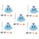 Vaguelly 5 Sets Induction Water Spray Ball Baby Bath Toys Electric Water Sprayer Toys Children’s Toys Bathtub Octopus Water Toy Animal Bath Toy Kids Octopus Toys Kids Bath Toys Whale Abs