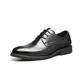 Ninepointninetynine Formal Oxford Shoes for Men Lace Up Wing Tip Brogue Embossed Bike Toe Derby Shoes Rubber Sole Non Slip Low Top Slip Resistant Block Heel Business (Color : Black, Size : 7 UK)