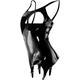 Latex Slip Dress Garter Suspender Belt with Plastic Clips Fun Skir Cosplay (XS)