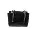 Audrey Brooke Leather Crossbody Bag: Embossed Black Print Bags